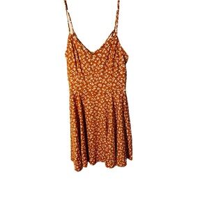 Floral Mini Dress in Orange